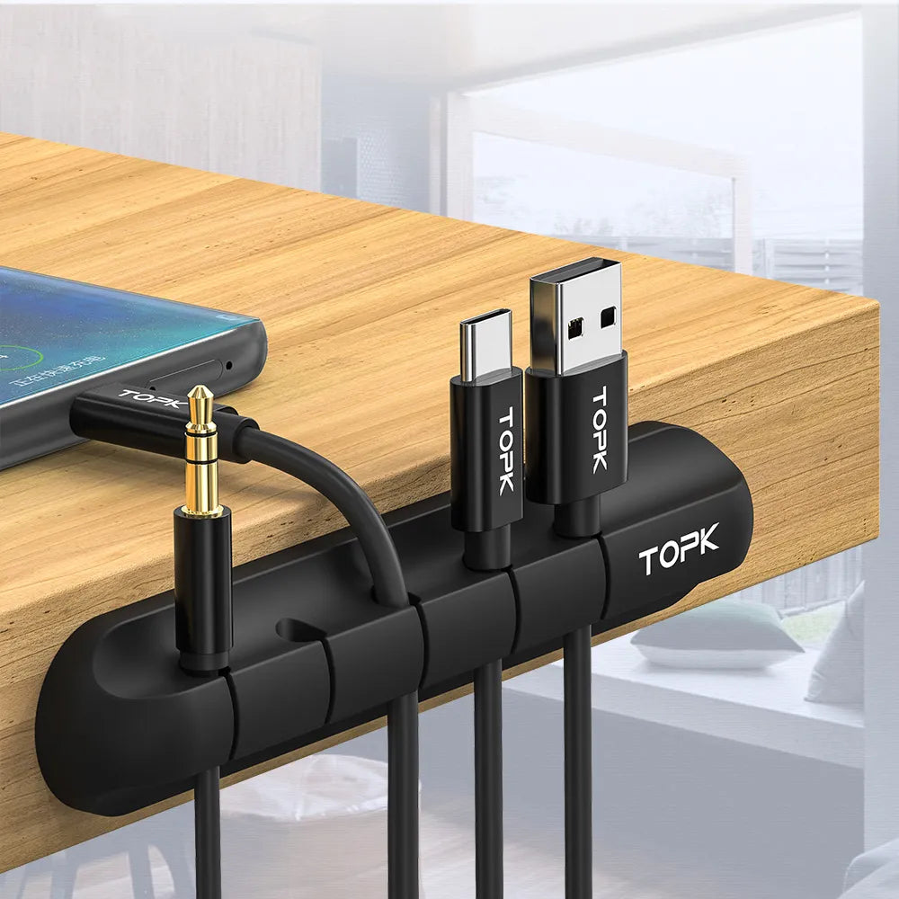 TOPK L16 Silicone USB Cable Organizer