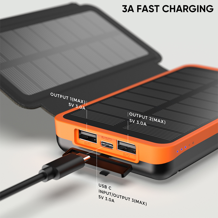 Fast Charging 20000 mAh Solar Power-Bank