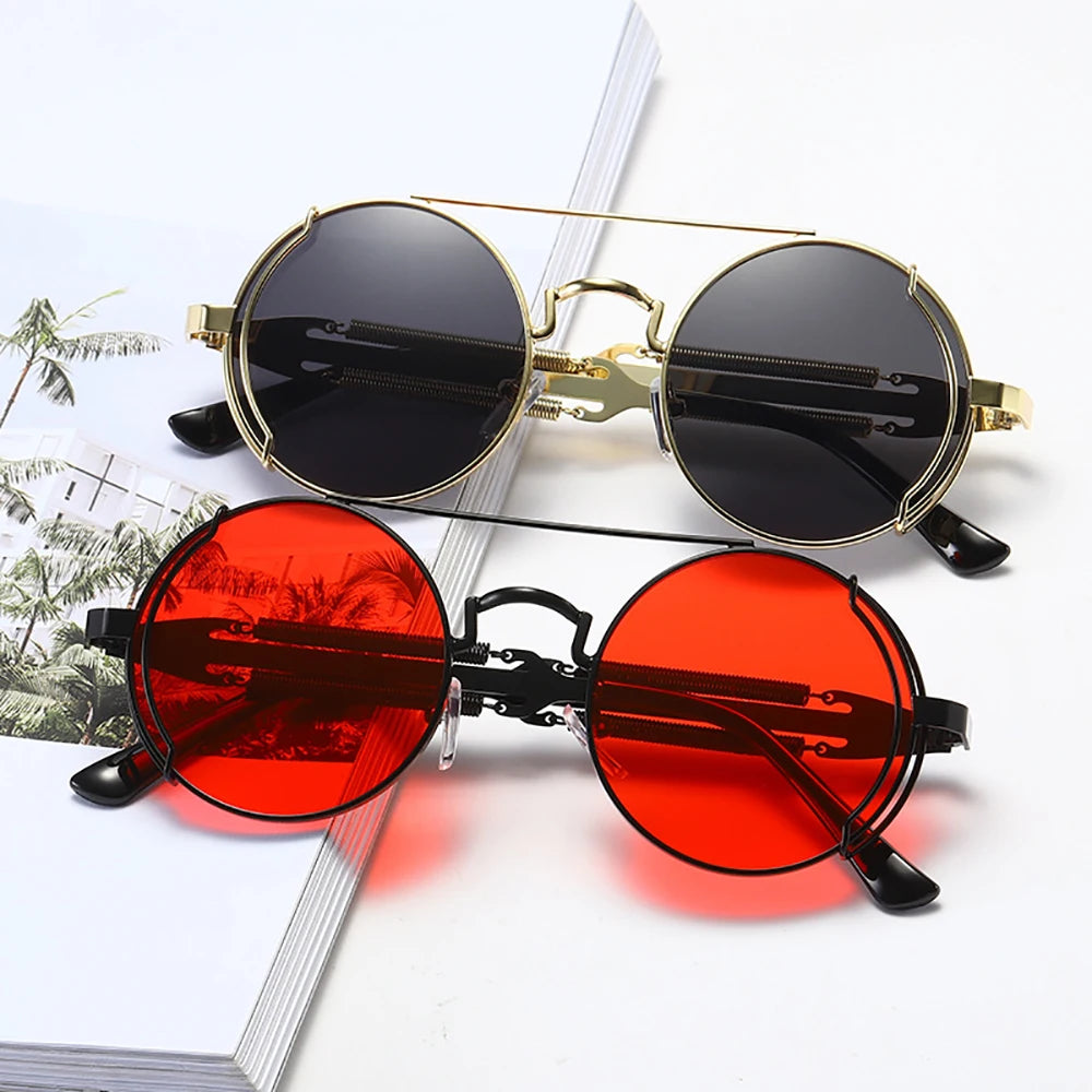 Men's Round Lens Sun Glasses