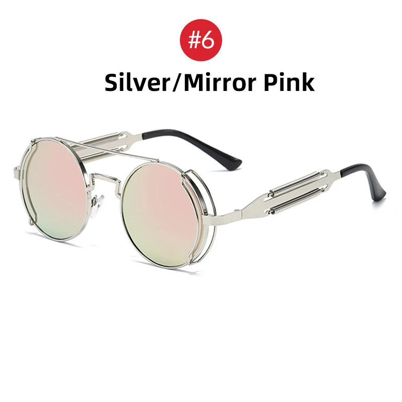 Men's Round Lens Sun Glasses