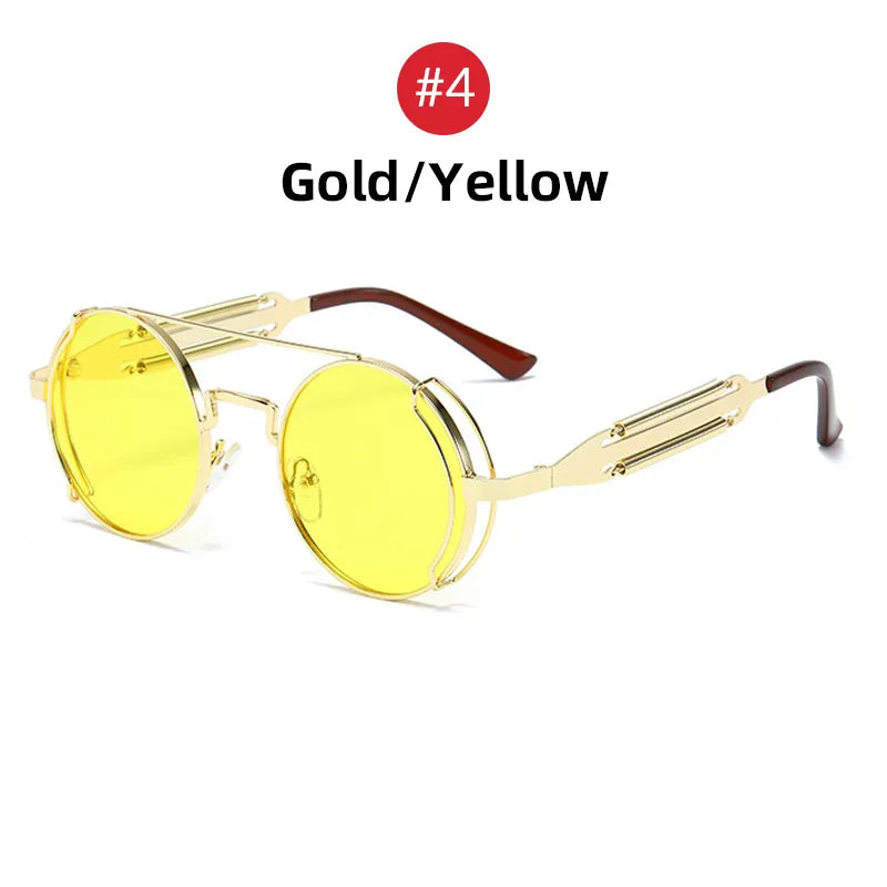 Men's Round Lens Sun Glasses