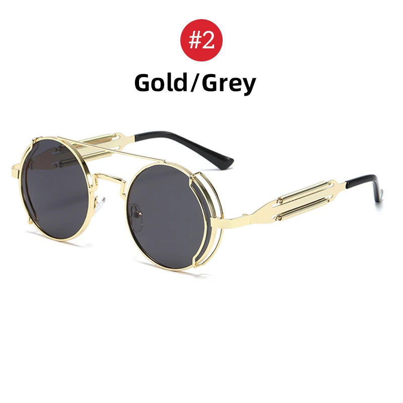 Men's Round Lens Sun Glasses