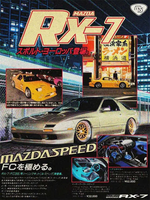 Japanese 80S Retro Cars Magazine Cover Poster's